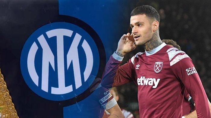 Inter Milan berniat mendatangkan penyerang milik West Ham, Gianluca Scamacca. (Kolase TribunKaltara.com / inter.it dan whufc.com)