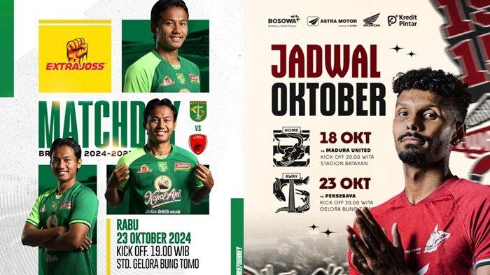 Dalam daftar susunan pemain Persebaya Surabaya vs PSM Makassar di Liga 1 malam ini, Bruno Moreira dan Tito Okello adu tajam.