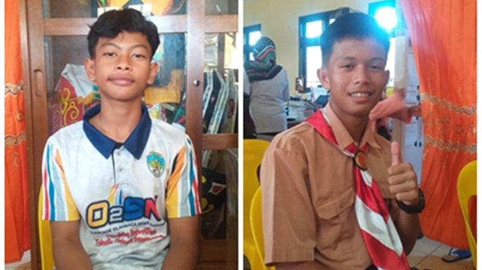 Kelvin dan Ikhsan saat ditemui di SMPN 6 Tana Tidung, Rabu (17/7/2024). (TribunKaltara.com/Rismayanti)