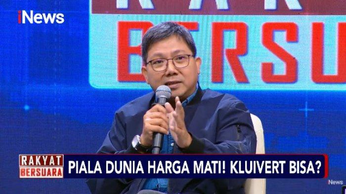 Bung Towel klarifikasi soal sindiran ke mantan pelatih Timnas Indonesia, Shin Tae-yong. (YouTube Official iNews)