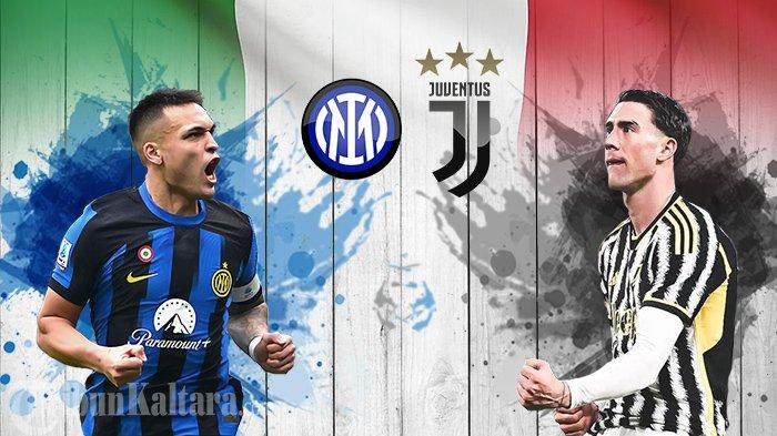 Adu tajam penyerang Inter Milan Lautaro Martinez dan bomber Juventus, Dusan Vlahovic. (TribunKaltara.com/Cornel Dimas Satrio K)