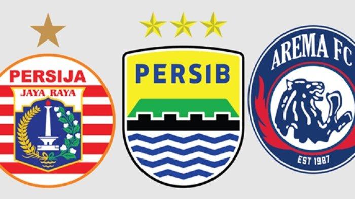 PIALA PRESIDEN 2025 - Logo Persija, Persib, dan Arema FC (kiri ke kanan). Terungkap alasan sebenarnya Persija Jakarta hanya jadi penonton di Piala Presiden 2025, beda nasib dengan klub Liga 1 lainnya seperti Persib Bandung dan Arema FC.