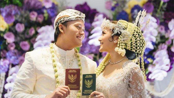 Pernikahan Rizky Febian dan Mahalini Raharja.