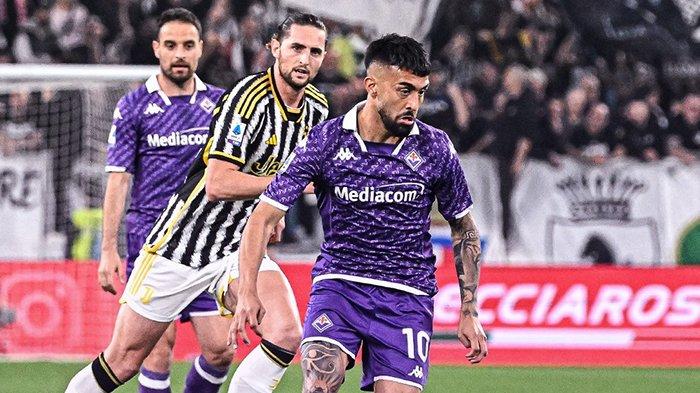 Nico Gonzalez saat memperkuat Fiorentina menghadapi Juventus di Liga Italia Serie A.