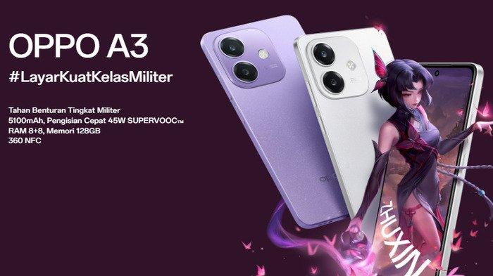 SPEK HP OPPO - Tangkapan layar website resmi oppo.com. Simak spesifikasi dan harga HP Oppo A3 berikut ini.