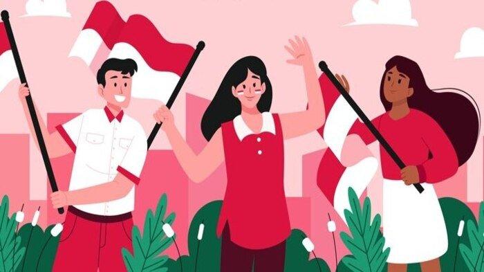 PANTUN HARKITNAS 2025 - Ilustrasi generasi muda memegang bendera merah putih dari Freepik.com. Kumpulan pantun Hari Kebangkitan Nasional, pembangkit semangat nasionalisme bagi generasi muda penerus bangsa.