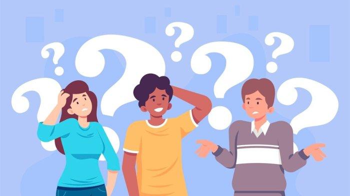 PANTUN TEKA-TEKI - Ilustrasi orang bingung menjawab pertanyaan dari Freepik.com. Kumpulan pantun teka-teki sulit tapi seru, permainan kata tradisional yang bisa jadi bahan seru-seruan bareng Teman atau keluarga.
