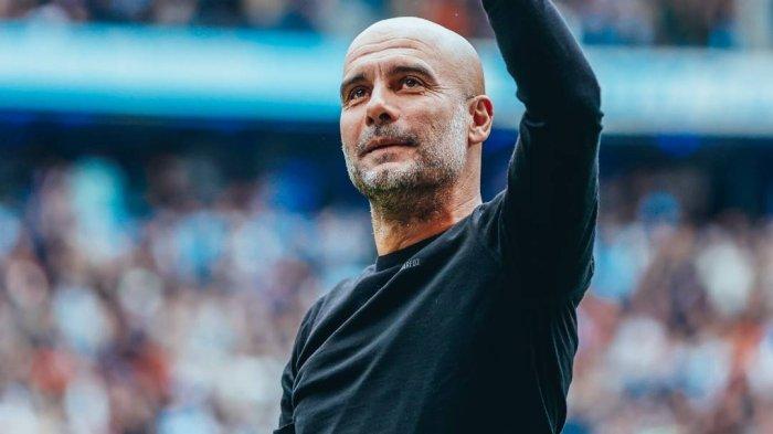 Pelatih Manchester City Pep Guardiola. (Twitter/@ManCity)