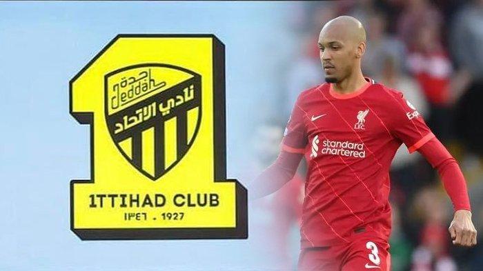 Pemain Liverpool Fabinho kiat dengan dengan klub Arab Saudi Al Ittihad. kolase (instagram/@fabinho dan instagram @alittihadfc_)
