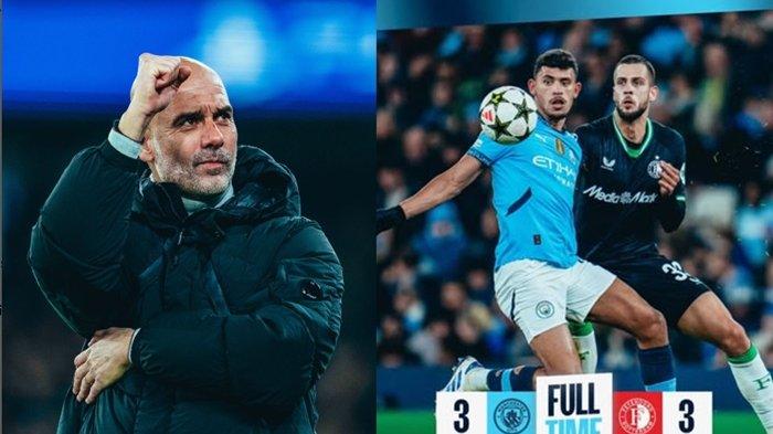 Pep Guardiola beber sebab sehingga Manchester City tak mampu kalahkan Feyenoord di Liga Champions.