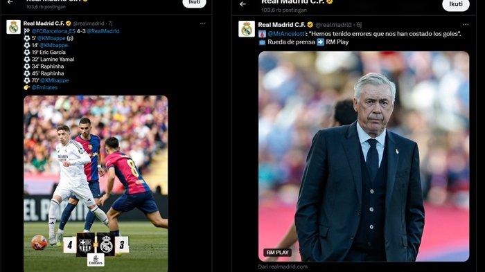 ANCELOTTI PERGI - Real Madrid keok 4-3 lawan Barcelona di La Liga. Pelatih kawakan Carlo Ancelotti meninggalkan Real Madrid seusai digebuk Barcelona di Liga Spanyol atau La Liga, kini Xabi Alonso on the way atau OTW latih Los Blancos.