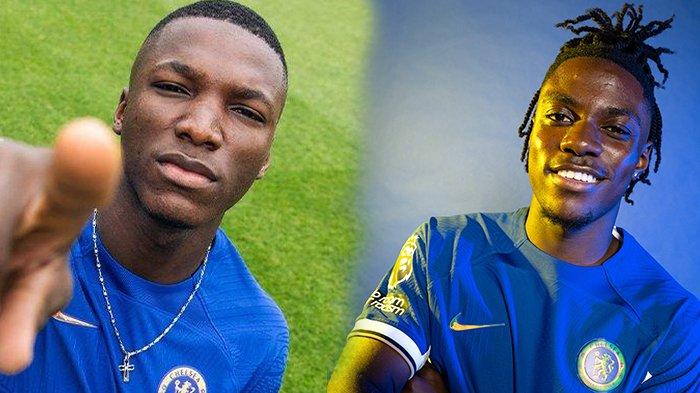 Rekrutan anyar Chelsea Moises Caicedo dan Romeo Lavia (twitter/@chelseaFC)