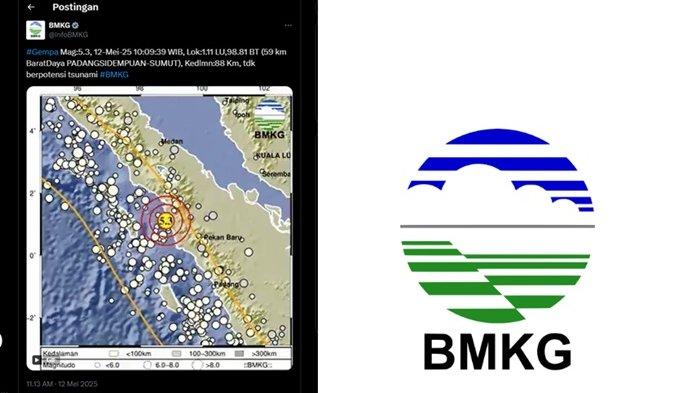 GEMPA PADANG SIDEMPUAN - Cek kabar terbaru dari Badan Meteorologi Klimatologi dan Geofisika atau BMKG yang merilis informasi gempa terkini di wilayah Padang Sidempuan, Provinsi Sumatera Utara pada Senin 12 Mei 2025. Rilis BMKG sebut gempa hari ini di Padang Sidempuan tak potensi tsunami.