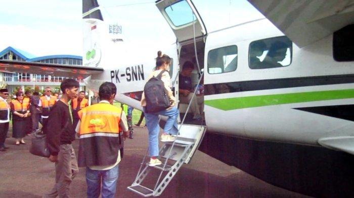Aktivitas penerbangan subsidi ongkos angkut penumpang dari Malinau menuju Perintis Malinau.