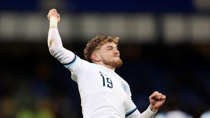 Selebrasi gol Harvey Elliott bersama Timnas Inggris U21, gelandang Liverpool cetak dua gol