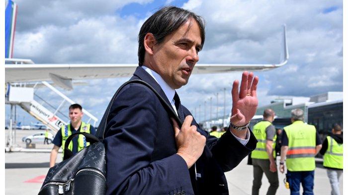 BERPISAH - Simone Inzaghi resmi berpisah dengan Inter Milan, sang allenatore memilih terima tawaran klub Arab Saudi, Al-Hilal, Selasa (3/6/2025). (ARSIP - X/@championsleague)