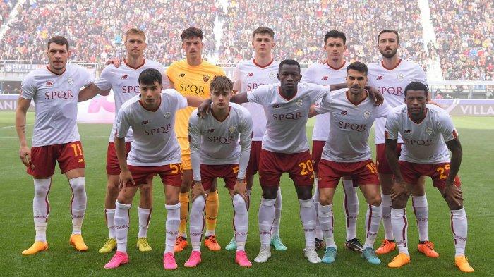 Starting XI AS Roma dalam pertandingan tandang kontra Bologna di Liga Italia Serie A pekan 35, Minggu (14/5/2023).