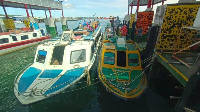 Tampak aktivitas penumpang speedboat reguler di Pelabuhan Tengkayu 1 Tarakan, Kalimantan Utara.