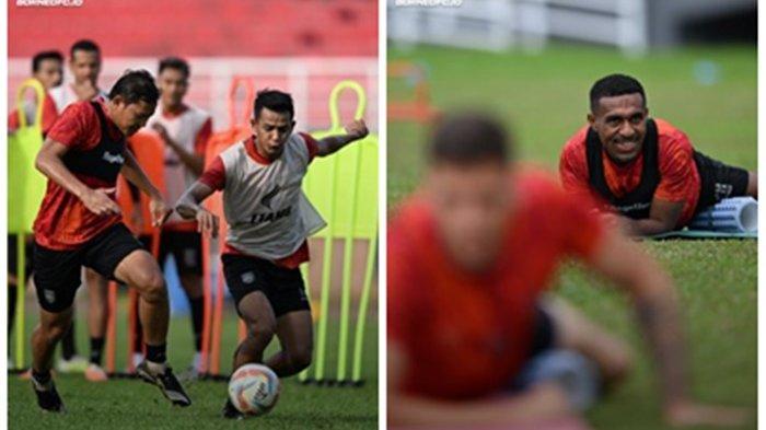 Suasana latihan skuat Borneo FC di tengah jeda FIFA Matchday.