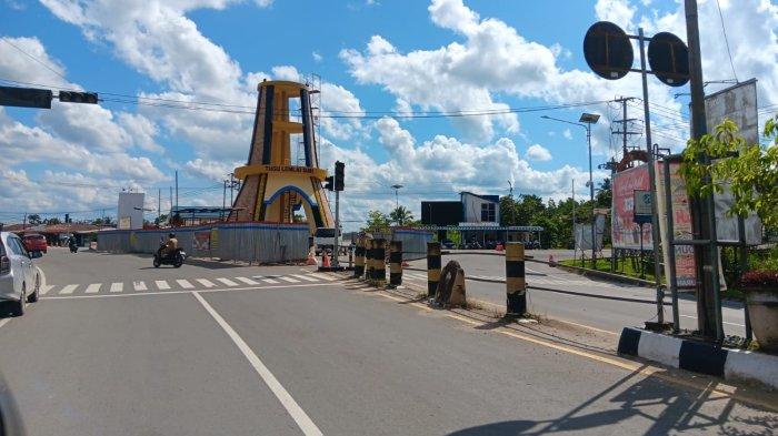 Tugu lemlai suri yang akan menjadi landmark kota Tanjung Selor, Kabupaten Bulungan (TribunKaltara.com / Desi Kartika)