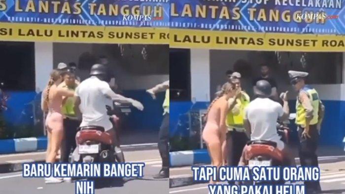 Viral bule di Bali marahi polisi saat hendak ditilang