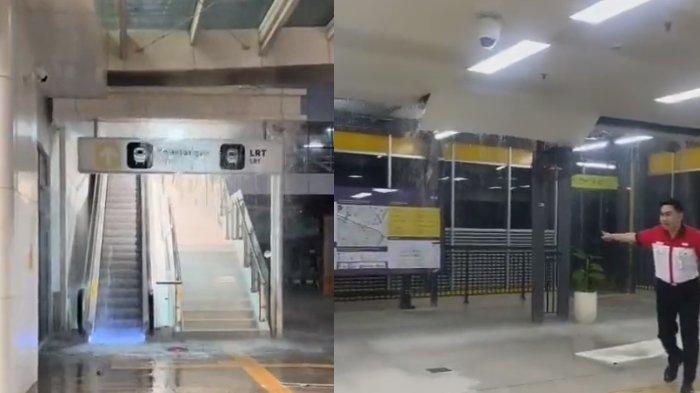 Viral stasiun LRT Jabodebek dan Kereta Cepat jebol karena hujan deras, jadi sorotan DPR