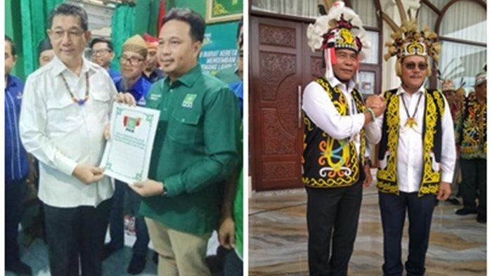 Yansen TP bersama tim relawan saat menyambangi Sekretariat Cakada DPC PKB, Selasa (7/5/2024). Zainal A Paliwang dan Ingkong Ala di saat hadiri deklarasi dukungan.