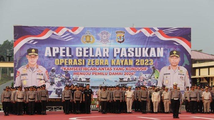 Apel Gelar Pasukan Operasi Zebra Kayan 2023 Polda Kaltara dipimpin langsung oleh Kapolda Kaltara Irjen Pol Daniel Adityajaya.