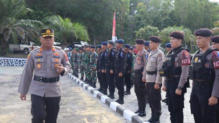 Apel personel Polres Nunukan dalam rangka Operasi Patuh Kayan 2023 di lapangan Tribrata Polres Nunukan, Senin (10/07/2023), pagi.