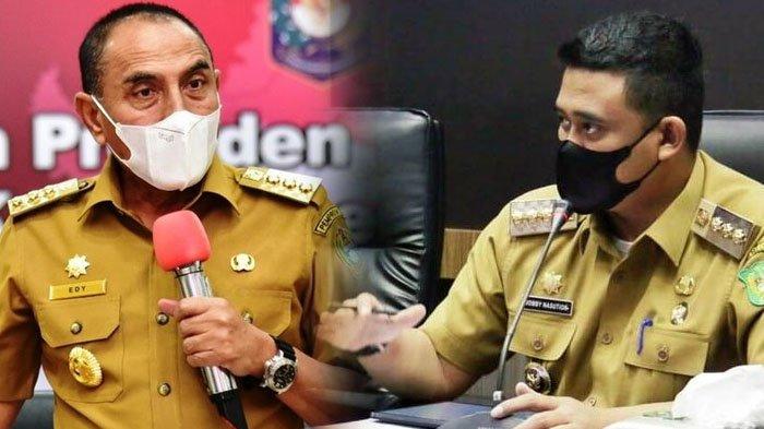 Gubernur Sumatera Utara, Edy Rahmayadi dan Wali Kota Medan, Bobby Nasution. (Kolase TribunKaltara.com / KOMPAS.COM/MEI LEANDHA ROSYANTI dan Diskominfo Medan)
