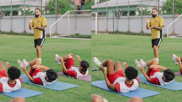 UJI COBA - Skuat PSM Makassar saat latihan di Stadion Kalegowa. Rencana PSM Makassar jajal klub luar negeri sebelum kick off Liga 1, membuat PSM asuhan Bernardo Tavares itu akan ikut jejak Persebaya Surabaya hingga Persib Bandung.