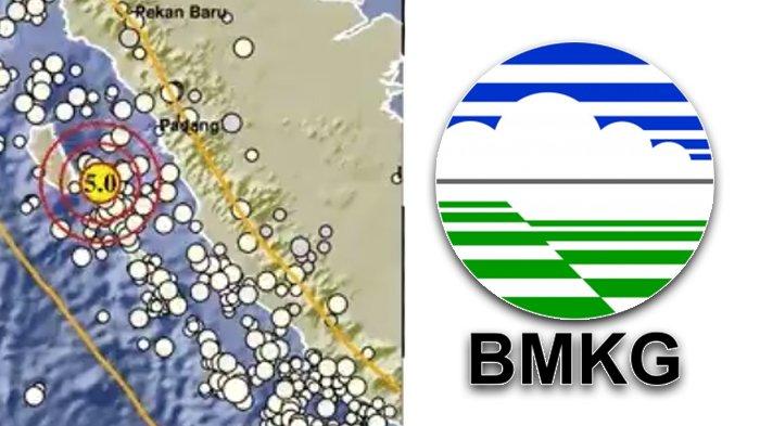 Gempa guncang Mentawai Sumatera Barat. (Kolase TribunKaltara.com / Twitter / @infoBMKG)