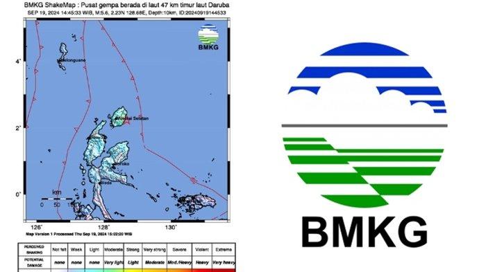 Info BMKG terbaru, menyebut gempa bumi yang getarkan timur laut Daruba, Maluku Utara terjadi sekira pukul 14:45:33 WIB.