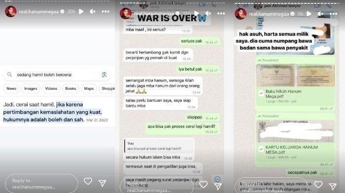 unggahan Hanum Mega yang mantap untuk bercerai setelah sang suami ketahuan selingkuh. (Instagram/@real.hanummegaa)