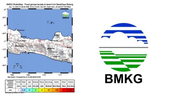 Lihat update gempa hari ini, Badan Meteorologi Klimatologi dan Geofisika atau BMKG baru saja merilis info gempa terkini di wilayah Batang, Jawa Tengah pada Sabtu 13 Juli 2024, cek magnitudo dan titik koordinat gempa pagi ini.