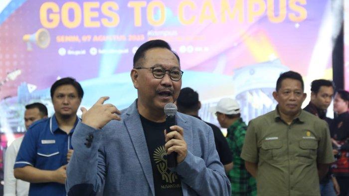 Kepala Otorita IKN, Bambang Susantono saat berada di Kota Samarinda, menyampaikan agenda upacara pada 17 Agustus di lokasi ibu kota baru dan bulan September akan ada event musik bertajuk Nusantara Music Festival.