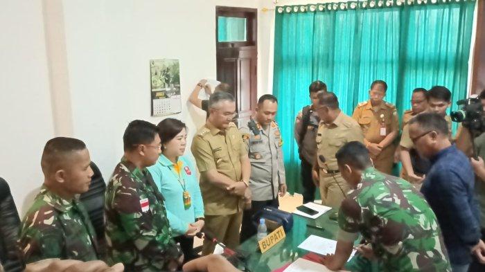 Mediasi lanjutan insiden di Makodim 0910 Malinau terkait insiden di lapangan hijau, Senin (28/8/2023) sore. Mediasi berakhir kesepakatan damai para pihak, Selasa (29/8/2023).