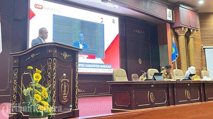 Jubir Fraksi PKS menyampaikan catatan kepada Pemkab Nunukan dalam rapat Paripurna di DPRD Nunukan, Senin (28/08/2023).