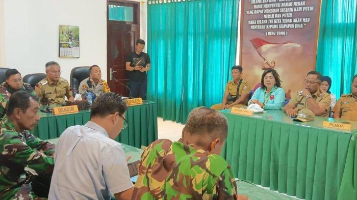 Penandatangan kesepakatan damai di Makodim 0910 Malinau, Kalimantan Utara, Selasa (29/8/2023).