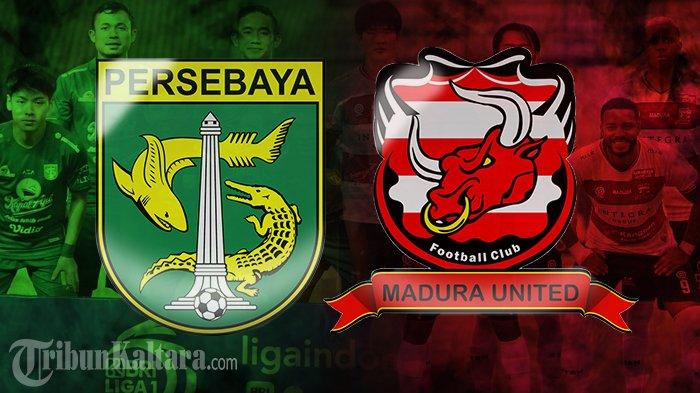 Persebaya vs Madura United. Jelang siaran langsung Indosiar yang akan tayangkan duel Persebaya Surabaya vs Madura United di Derby Suramadu Liga 1, Bajul Ijo ternyata unggul Head to Head atas Laskar Sapeh Kerrab. (TribunKaltara.com)
