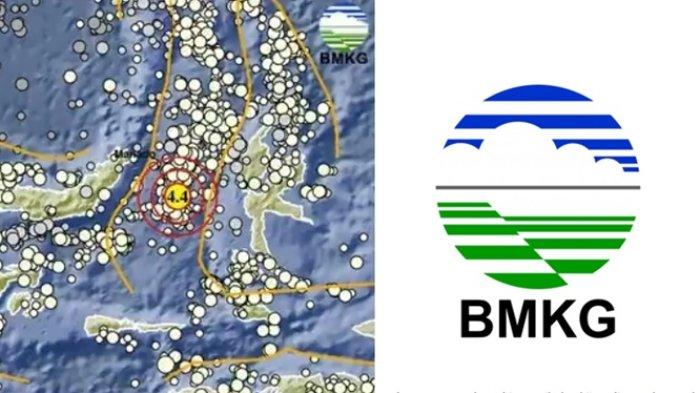 Info BMKG sebut pusat gempa terkini 2 menit yang lalu berada 130 km di barat daya Ternate, Maluku Utara, gempa hari ini miliki magnitudo 4.4.