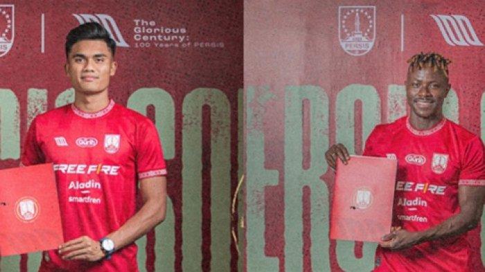 FOTO Ramadhan Sananta (kiri) dan Moussa Sidibé. Saat Persis Solo gagal kalahkan Barito Putera di Liga 1, penyerang Laskar Sambernyawa yakni Moussa Sidibe dan Ramadhan Sananta buntu hingga tak mampu cetak gol.