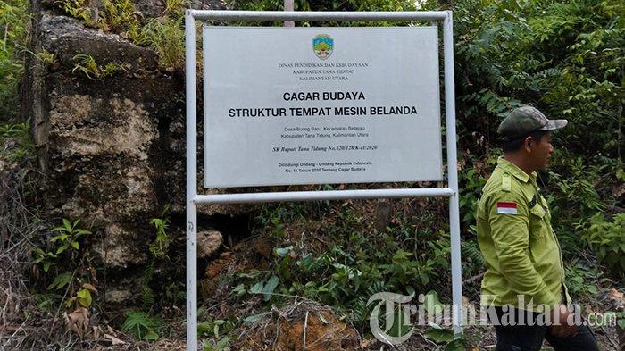 Cagar Budaya struktur tempat mesin dan bunker Belanda yang sudah ada di Kabupaten Tana Tidung sejak masa penjajahan Belanda.