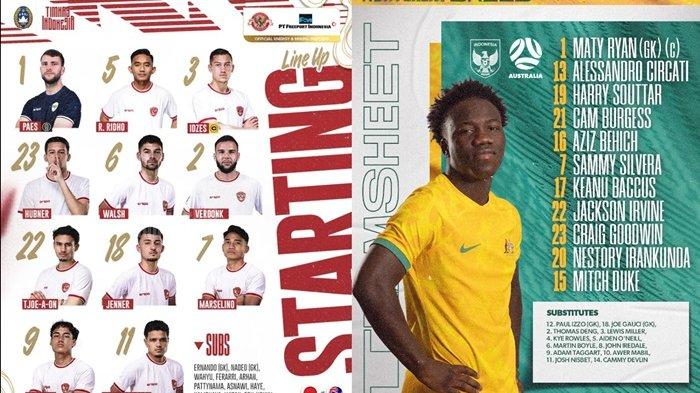 Dalam susunan pemain Timnas Indonesia malam ini vs Australia di Kualifikasi Piala Dunia, Shin Tae-yong simpan Thom Haye di bangku cadangan, Marselino starter.