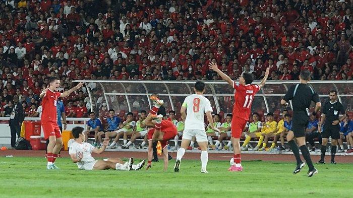 Timnas Indonesia mencatatkan kemenangan perdana setelah mengalahkan Vietnam dalam lanjutan Kualifikasi Piala Dunia 2026 Zona Asia di Stadion Utama Gelora Bung Karno Jakarta, Kamis (21/3/2024) malam. TRIBUNNEWS/JEPRIMA WD