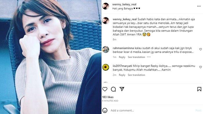 Rezky Aditya masih enggan mengakui status Kekey, Wenny Ariani tulis pesan menyentuh untuk puterinya (Instagram/@wenny_kekey_real)