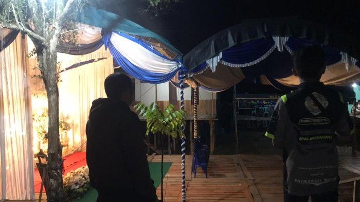 Lokasi acara pernikahan yang hanya berjarak 50 meter dari lokasi ditemukannya mayat seorang pria pada Minggu (3/12/2023).