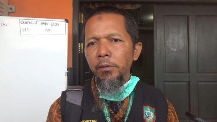 Kepala Bidang Pencegahan dan Pengendalian Penyakit Nugroho Kuncoro Yudho, saat menjelaskan upaya antisipasi lonjakan Pasien ISPA di Sampit.