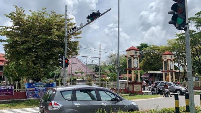 Sistem tilang elektronik atau Electronic Traffic Law Enforcement (ETLE) yang di Pasang Ditlantas Polda Kalteng dibeberapa titik Jalan di Palangkaraya.