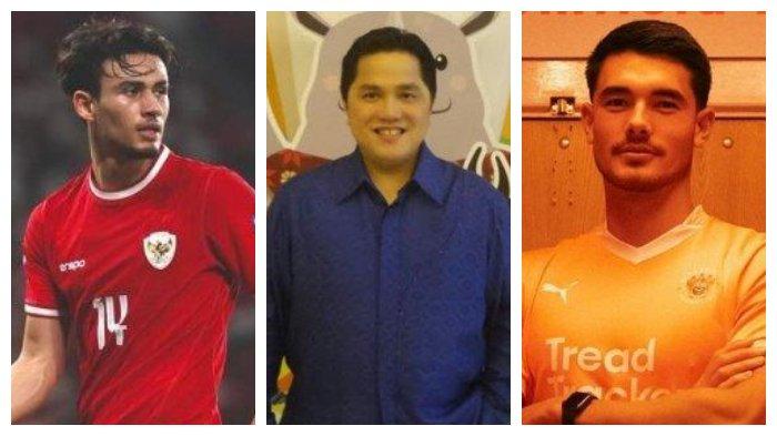 Nathan Tjoe A On, Erick Thohir dan Elkan Baggott.